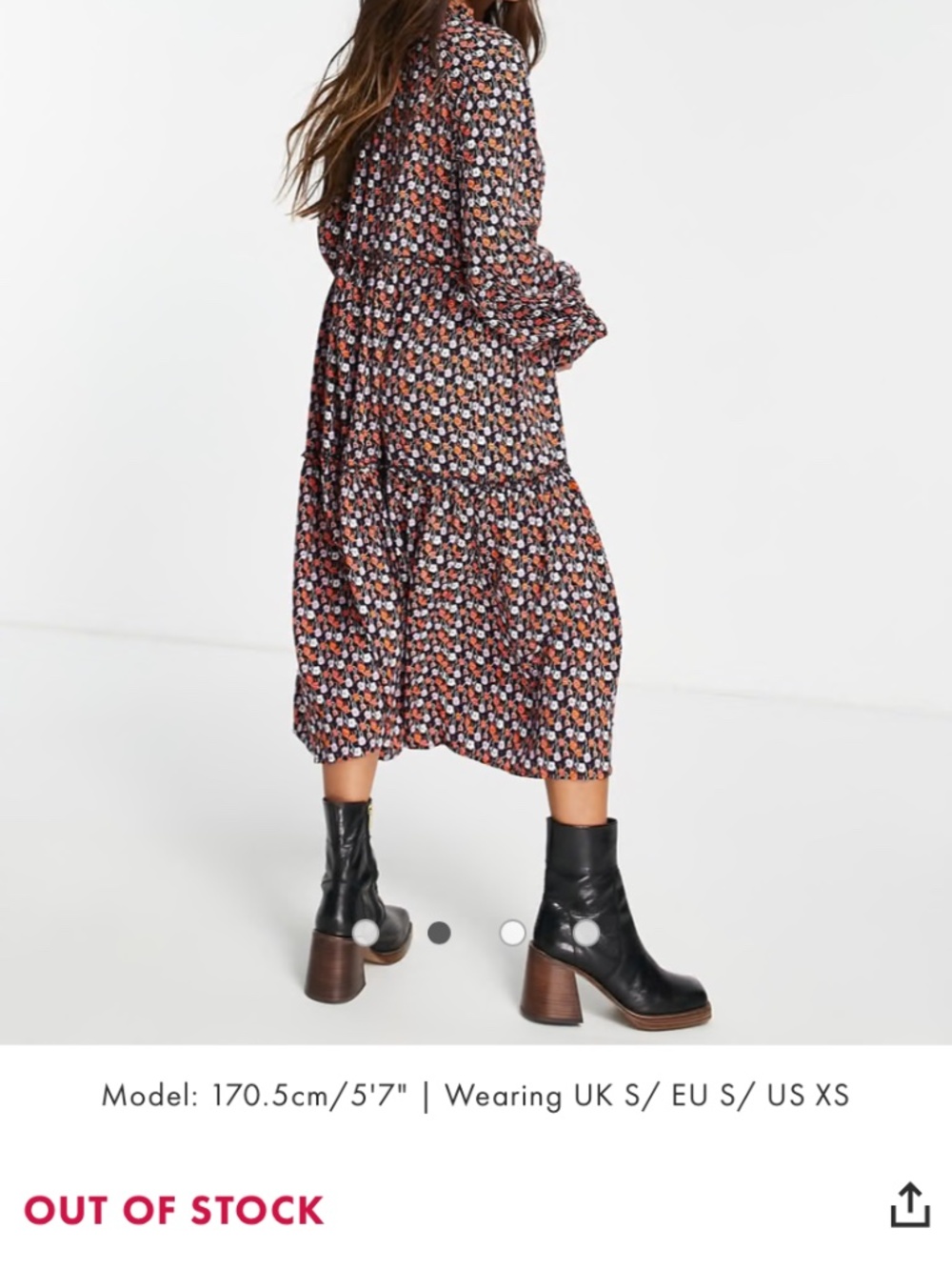 Y.A.S. Vella printed tiered maxi dress in multi - Picture 11 of 13